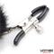 Faux Fur Ball Nipple Clamps