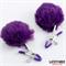 Faux Fur Ball Nipple Clamps