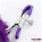 Faux Fur Ball Nipple Clamps