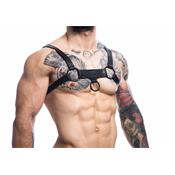 Party Black Chest Harness Adjustable One Size