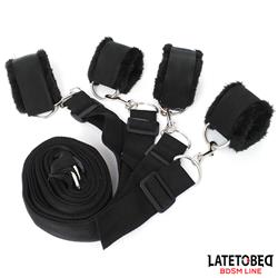 Long Velvet Bed Bondage Restraints