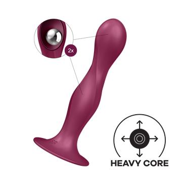 Double Ball-R Weighted Dildo Red