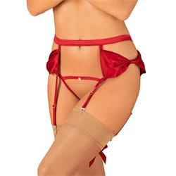 Rubinesa garter belt & crotchles thong S/M