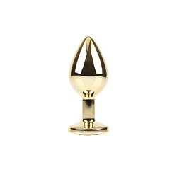 Plug Anal Clear Gem Gold Talla M