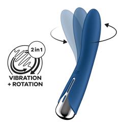 Spinning Vibe 1 Vibrador y Rotador Azul