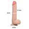 9" Sliding-Skin Dildo Flesh