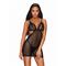 Millagro Sheer Fishnet Dress With Thong - Black SM