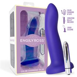 Vibrating Color Changing Dildo M Blue to Purple