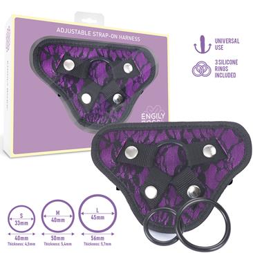 Miley Adjustable Strap-On Universal Harness Purple