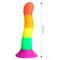 Rainbow Colour Silicone Dildo