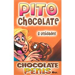 Caja Comic Forma Pene Chocolate Negro 6 unidades