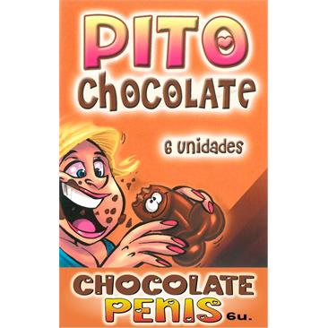 Caja Comic 6 Pene Chocolate Negro