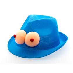 Sombrero Azul Claro Tetas