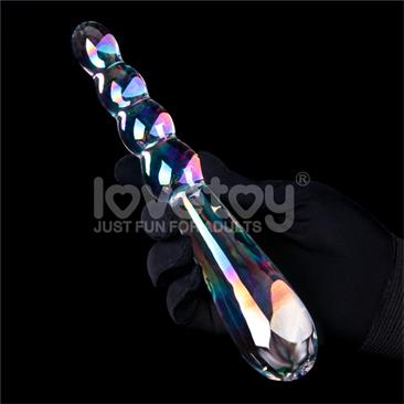 Twilight Gleam Glass Dildo Rising Ripples