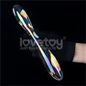 Glow in the Dark Glass Dildo Twilight Gleam Double Delight