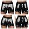 Chic Strap-On Shorts 28-31 inch Waist Black