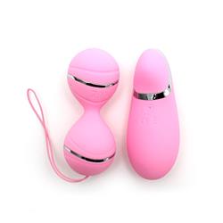 Vibrating Lay-on Kegelball set Ibiza Pink