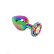 Anal plug and jewel in rainbow colors Plug Rainbow