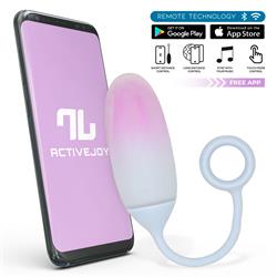 Vibrating Egg with APP Double Layer Silicone Pink/Blue