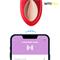 Silicone Rechargeable Panty Vibrator with App Red