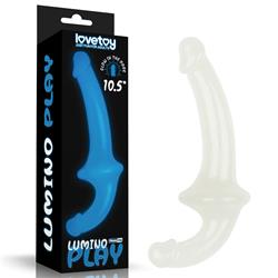 Dildo doble Lumino Play Luz Azul 10.5"