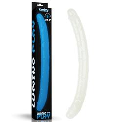 Dildo Doble Lumino Luz Azul 18.5"