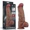 10.5" Dual Layered Silicone Cock XXL - Black