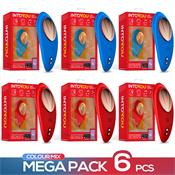 Pack 6 Assorted Vibrating Panti with APP 3 red and 3 blue