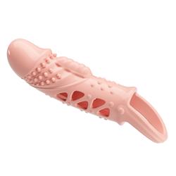 Penis sleeve with vibration TPR Flesh CL100