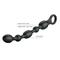 Fully Silicone Anal Beads 10 func. vibration black