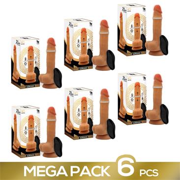 Pack 5+1 Adriano Realistic Dildo Vibrator w/ Up&Ds
