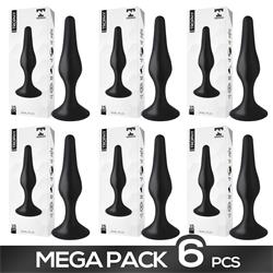Pack of 6 Trophy Anal Plug Silicone 15 cm