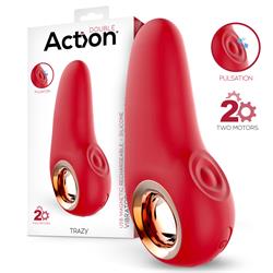 Trazy Vibrator with Pulsation Function USB Silicon