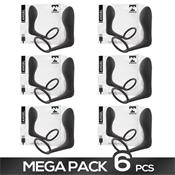 Pack of 6 Ansel Butt Plug with Vibration and Cock Ring