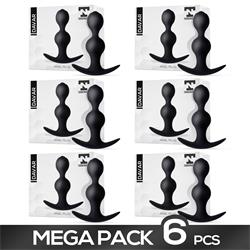 Pack 5+1 Davar Anal Plug Silicone Black