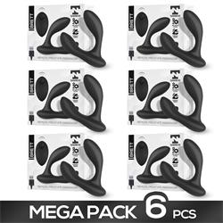 Pack of 6 Brett Remote Control Prostate Massager USB Silicone