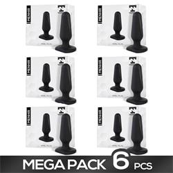 Pack 5+1 Menhir Anal Plug Silicone Black