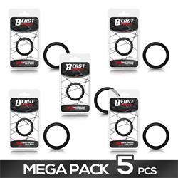 Pack 4+1 34 mm Liquid Silicone Cock Ring