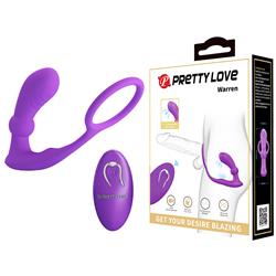 Warren Anal Vibrator with Cock Ring Violet Clave50