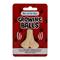 Growing testicle, ca. 4 x 3 cm, plastic, on bliste