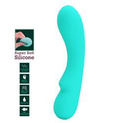 Prescott Vibrator USB Silicone Green Clave 25