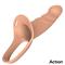 Hollow Dildo Strap-On Solid Silicone Size S Flesh