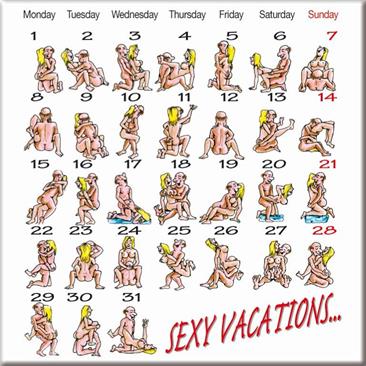 Imán Calendario Kamasutra