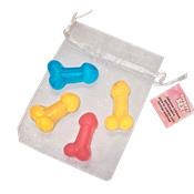 Set de 4 Mini Jabones Forma de Pene de Colores