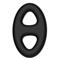 Double Cock Ring Super Soft Silicone Black cl250