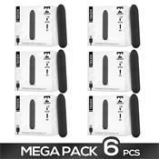 Pack of 6 Teken Bendable Vibrating Bullet Liquid Silicone Unibdy