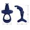 Powerful Vibrating Balls & Cock Ring Blue Clave 70