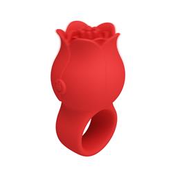 Jae Rose Finger Vibrator USB Red Silicone Clave100