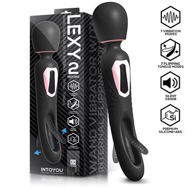 Lexy Wand Vibrator w/Internal Flipping Tongue Cl47