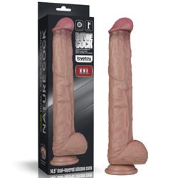 14,5" Dual Layered Bendable Silicone Cock XXL Cl.9